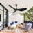 52" Indoor Smart Ceiling Fan With Remote Control, 6-speed Reversible Dc Motor, Abs Blades - Energy Efficient, Ultra Quiet, For Bedroom, Living Room, Kitchen