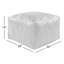 Pouf carré en cuir véritable 22 "Emily