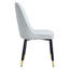 De 4 élégantes chaises de salle à manger, revêtement en cuir de polyuréthane gris-jaune, pieds en métal, coussin de siège épais pour une assise gracieuse dans la cuisine, la chambre à coucher, le bureau, le cuir orange et gris foncé contemporain, confortable et robuste-1527433906-1527433905-1527433907