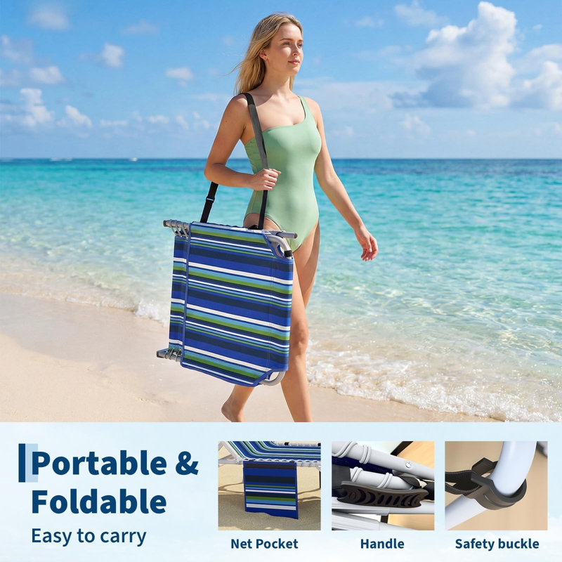 Ensemble de 2 chaises longues de bronzage pliables avec trou pour le visage et table d'appoint pliable, méridienne inclinable en acier à 5 positions pouvant accueillir 330 lb pour le camping de la piscine sur la plage