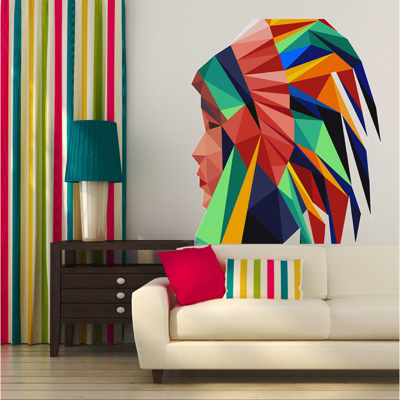 Adhésif décoratif indien, H 46 po x l 50 po