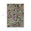 Tapis intérieur / extérieur vert 8 pi x 10 pi avec motif cachemire lavable
