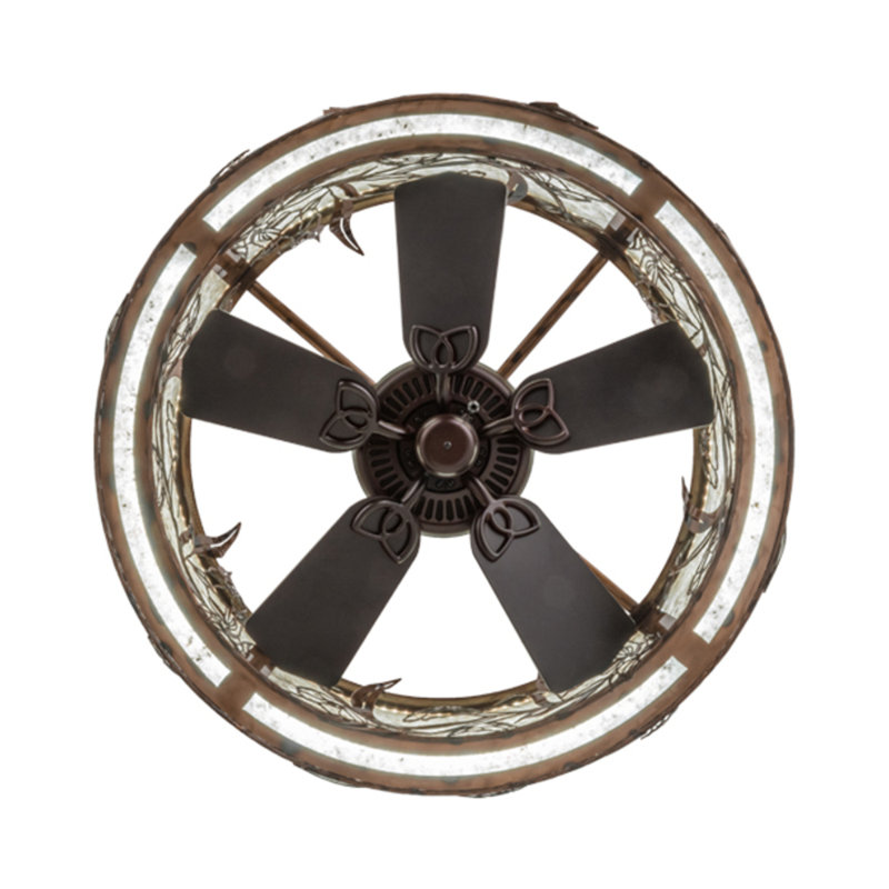 Lady Slipper LED Downrod Ceiling Fan