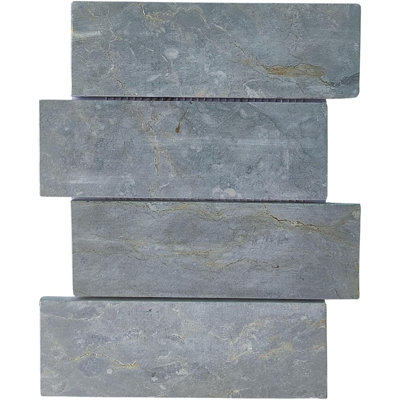CNK Tile Stone Grey Subway 3"X9" Marble Mosaic Tile