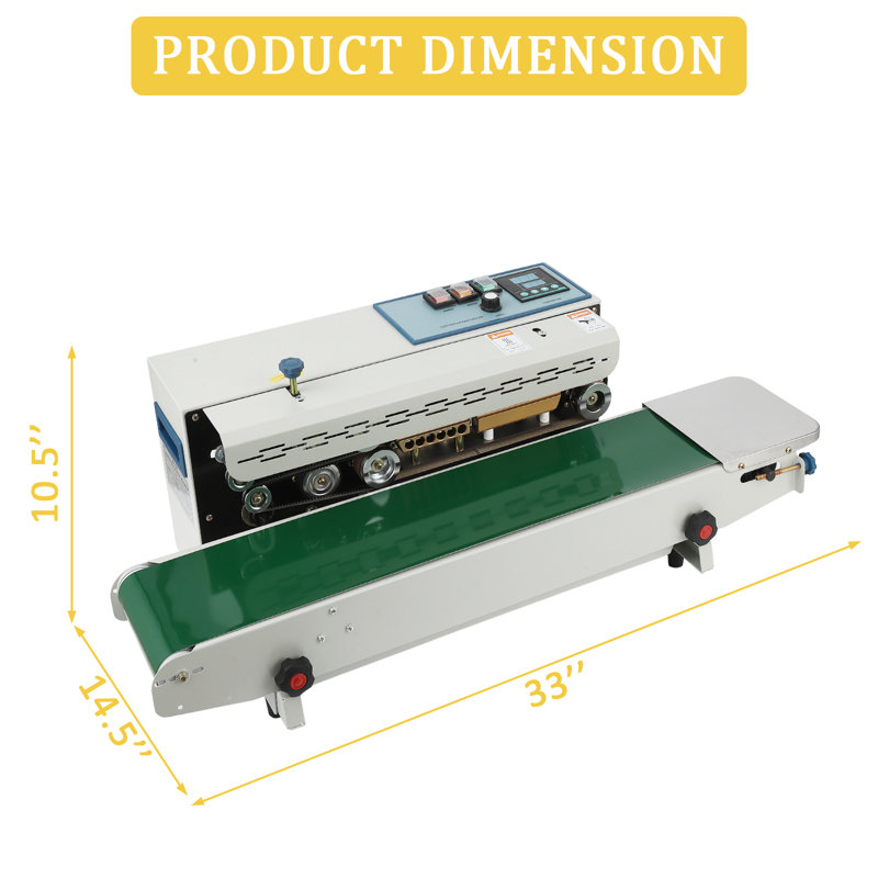 Scelleuse à bande continue, scelleuse à bande horizontale automatique Fr900k 110v, scelleuse à bande avec contrôle numérique de la température