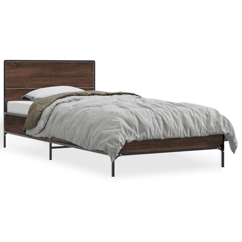 Paza Bed, Single (3'), Brown Oak
