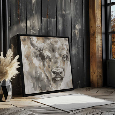 «Abstract Buffalo Portrait I», reproduction sur toile