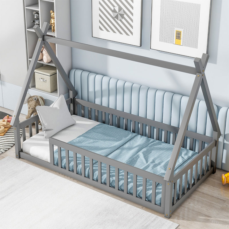 Tent-Shaped Floor Bed