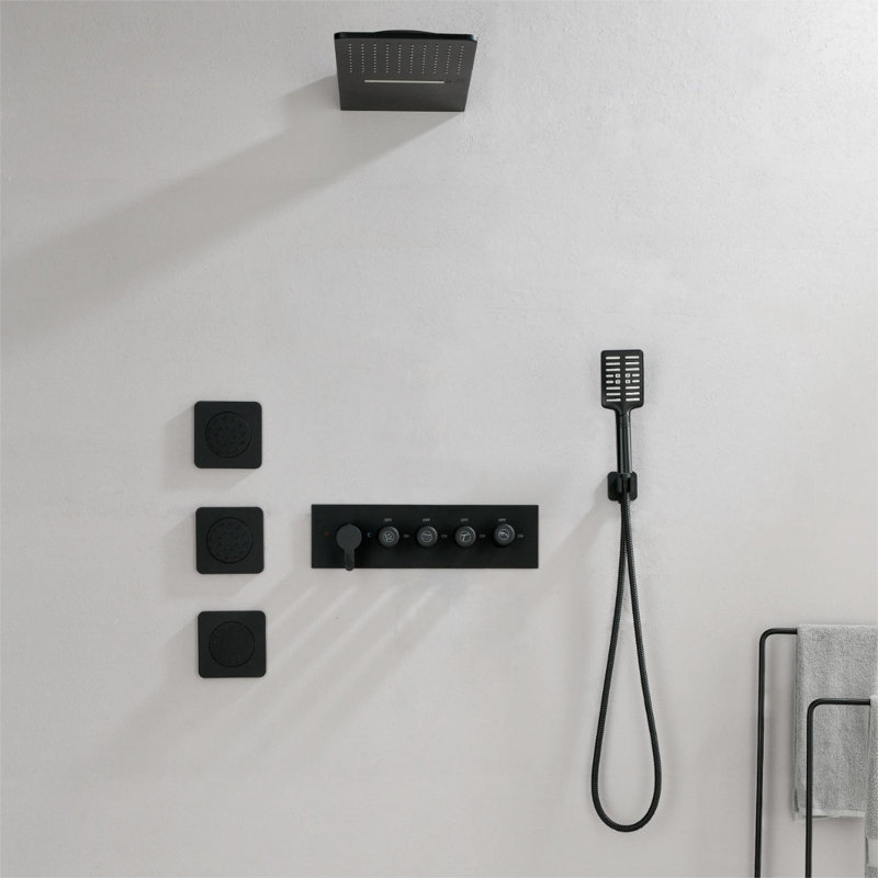Système de douche complet Waterfall Rain avec valve brute