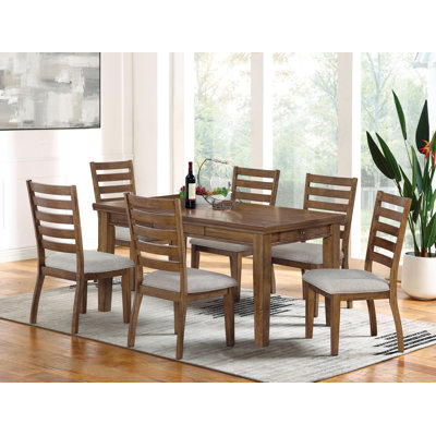 Darnae 6 - Person Acacia Dining Set by Lark Manor