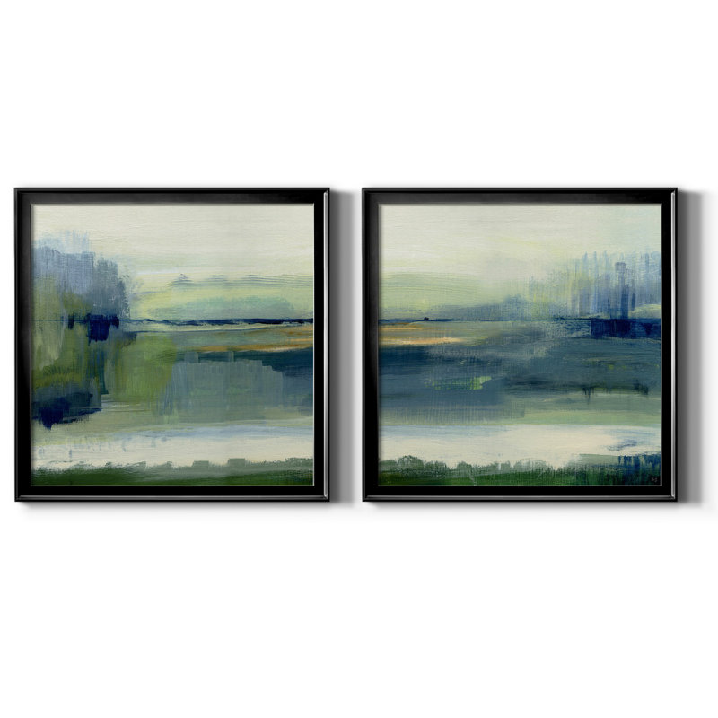 Glistening Meadow Multicolor Canvas Print with Black Frame
