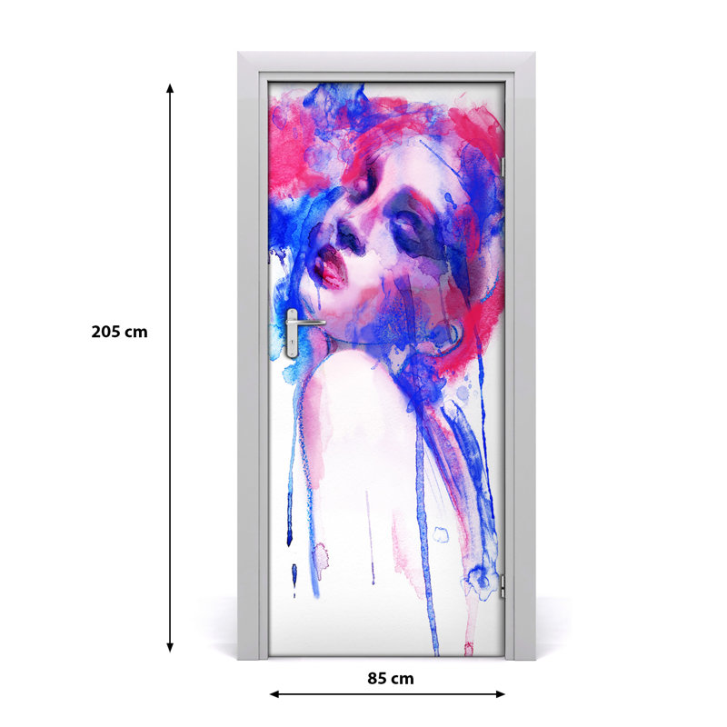 Abstraction Woman Door Decal