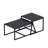 Modern Anthracite Coffee Table with Numerous Shelves, 29.5 x 15.0 x 19.7 Inches | 100% Melamine Coated Particle Board, Thickness: 0.7 Inches | Wall-Mountable, Stylish Industrial Design for Living Room & Office-386376770