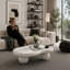 Table basse de 40 pouces en forme de nuage avec 3 pieds sphériques pour le salon-718729510-718729514