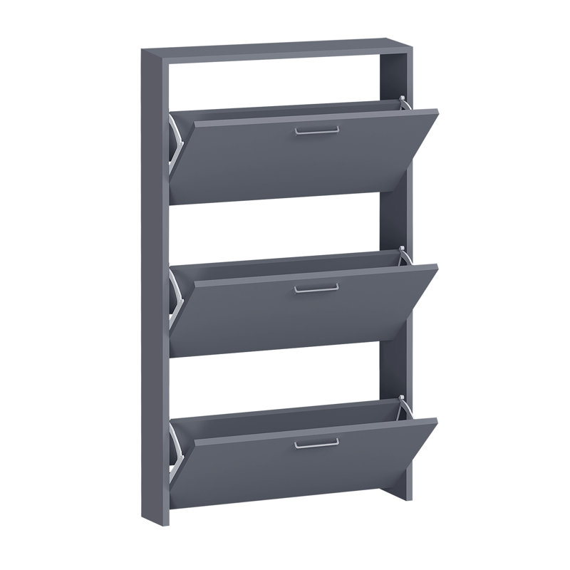 9 Pair Shoe Storage Cabinet, Anthracite