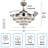 42 INCH Crystal Ceiling Fan with Remote Control