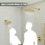 Système de douche complet à 6 positions de 25 cm (10 po) avec deux pommes de douche et une barre de douche coulissante.-137896866