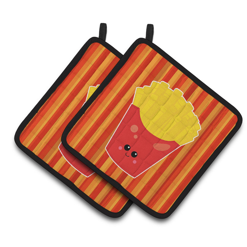 Cuisinier poignée à visage frites french french caroline