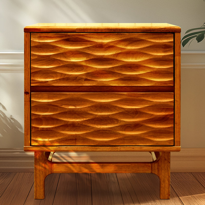 Table de chevet Gerrell Elara, Caramel