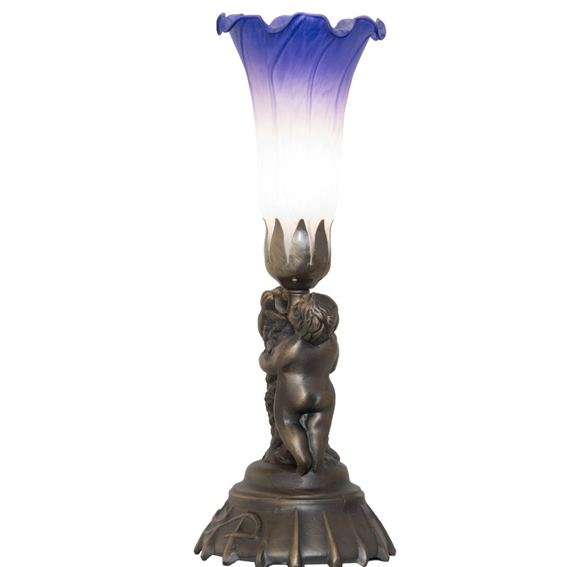 Table Lamp, Blue/White