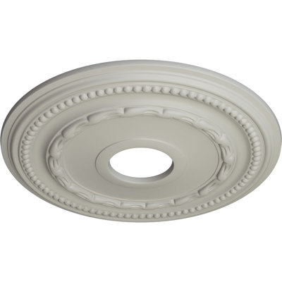 Médaillon de plafond Endurathane Kirke, DO 15 3/4 po x P 5/8 po (convient aux auvents jusqu'à 3 3/4 po), finition hamamélis peinte à la main