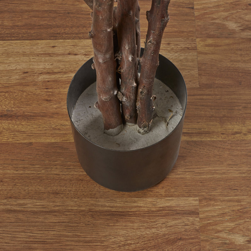 51" Tropical Yucca Artificial Tree with Natural Trunk and Planter by Pure Garden
