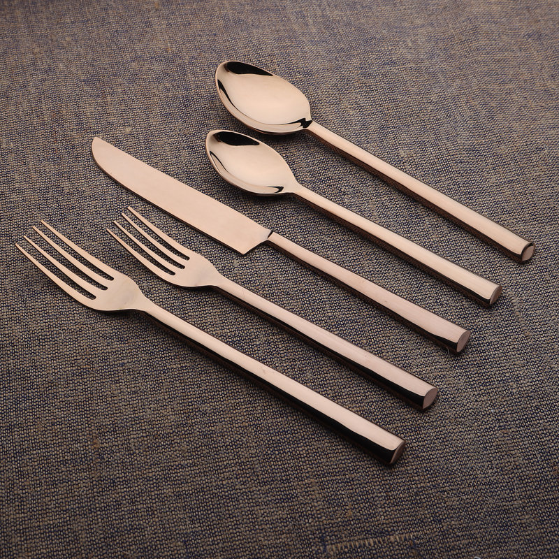 Brier PVD 20 pièces Ensemble de couverts, Brun
