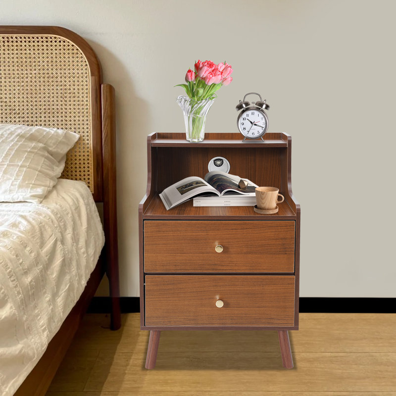 2 - Drawer Nightstand End Table