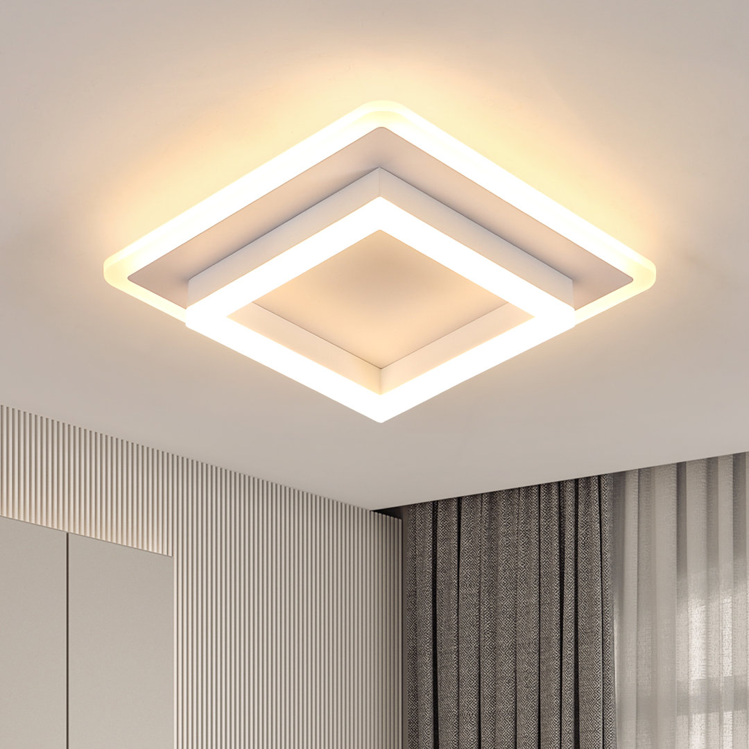 30Cm White Square LED Acrylic Flush Mount Ceiling Light