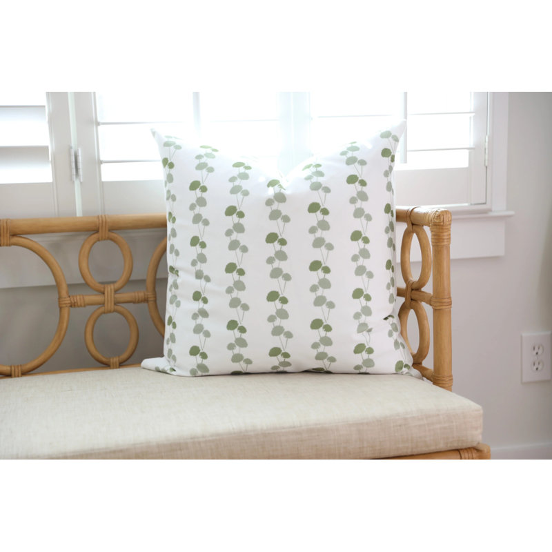 Dahlia Vine Luxury Throw Pillow, Olive, Square 24"