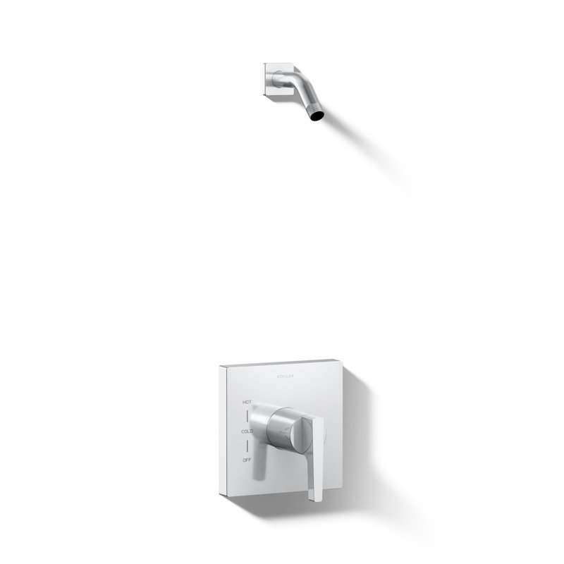 Honesty Rite-Temp(R) Shower Valve Trim with Lever Handle, Less Showerhead, Polished Chrome