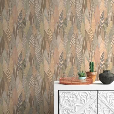 Tempaper Genevieve Gorder Brass Belly Copper Peel And Stick Wallpaper 28  Sq Ft  Target