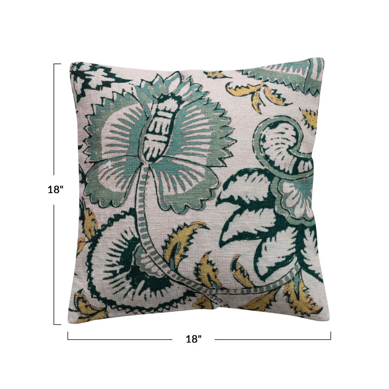 Cotton Throw Pillow with Polyester Fill