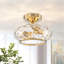 Plafonnier semi-encastré 2 lumières avec verre martelé Alixandra-535312807