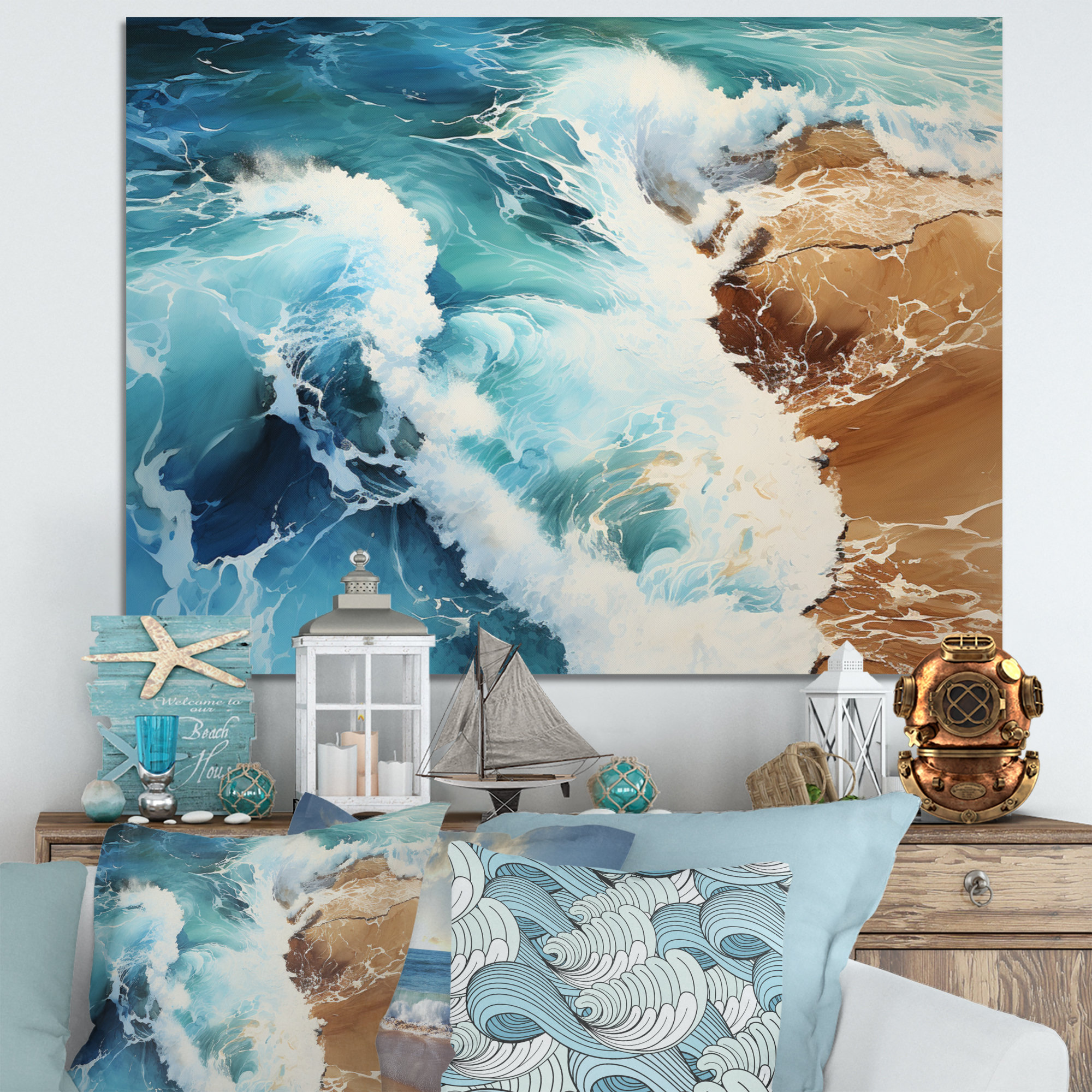 Dovecove Beach Photo Seaside Reflections X - Nautical & Beach Wall Art ...