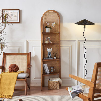 Simple Solid Wood Corner Display Cabinet