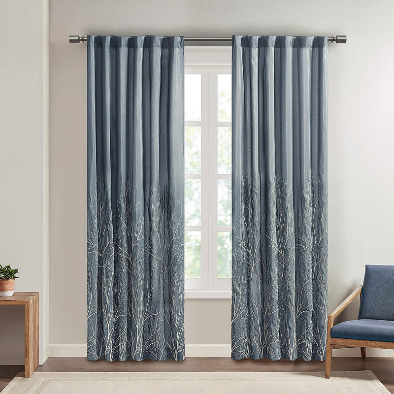 Panneau de rideau (seulement 1 panneau PC), L 50,06 po x L 84,04 po, Bleu