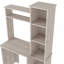 Bureau Aramis, cinq tablettes, deux tablettes supérieures, gris clair