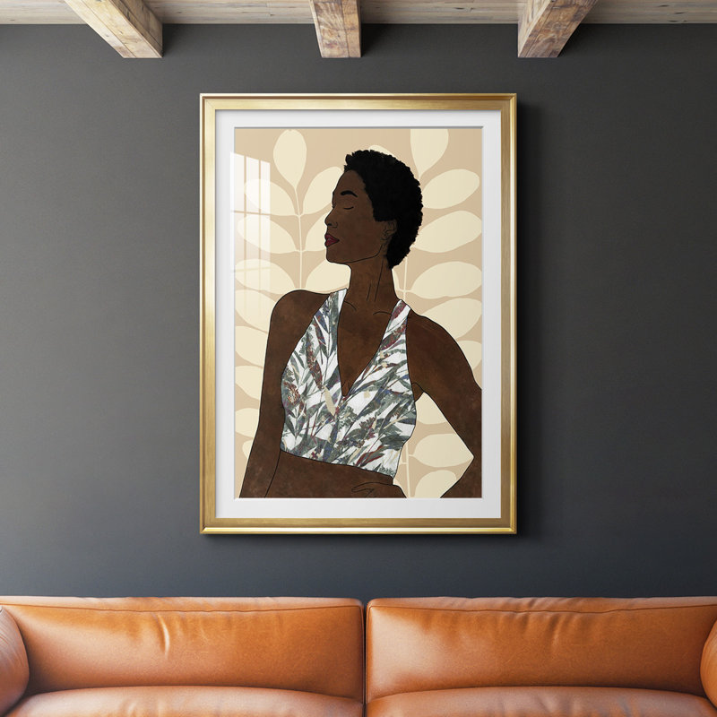 «Ethnic Beauty I» par - Impression sur, Cadre doré, H 42,5 po x l 30,5 po x P 1 po