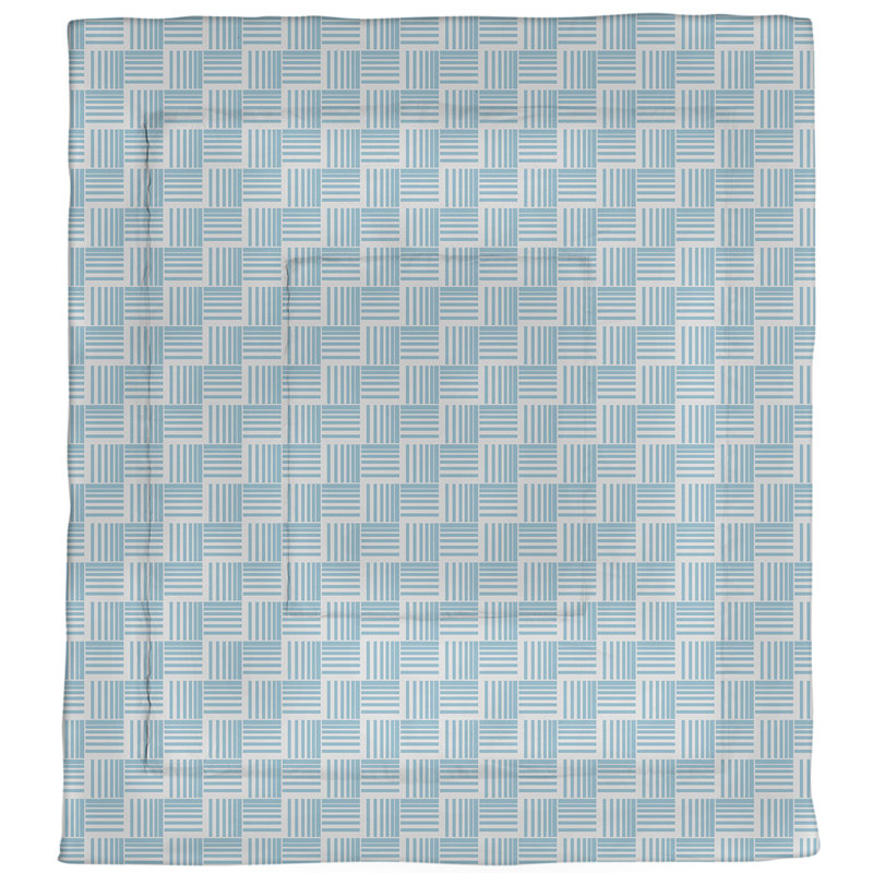 Édredon réversible en microfibre Dana Strider, Édredon simple TG, Bleu sarcelle / rayé blanc cassé