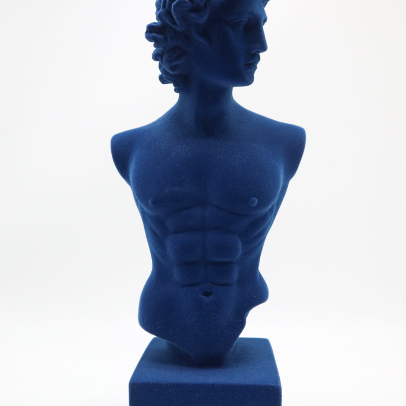 Sculpture Aadirath Flock Design David, Bleu