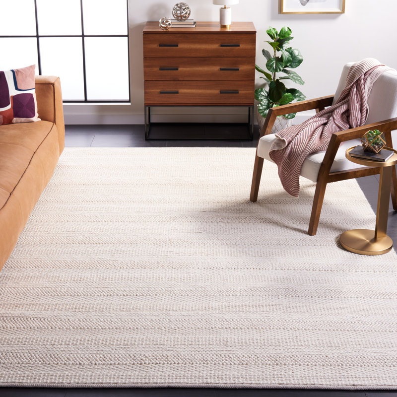 Tapis ivoire Daisy Natura, Rectangle 8 pi x 10 pi