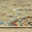 Tapis floral en polypropylène tissé à la machine brun clair / rouge / brun-1110735191