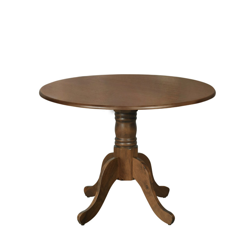 Jazlyn Round Solid Wood Base Dining Table, Brown