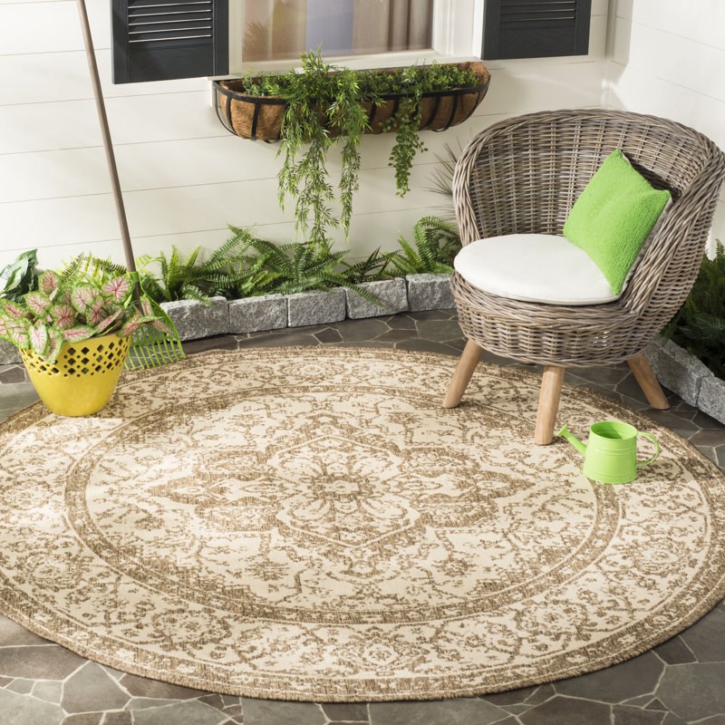 Girard Cream/Beige Area Indoor/Outdoor Rug, Round 201 cm