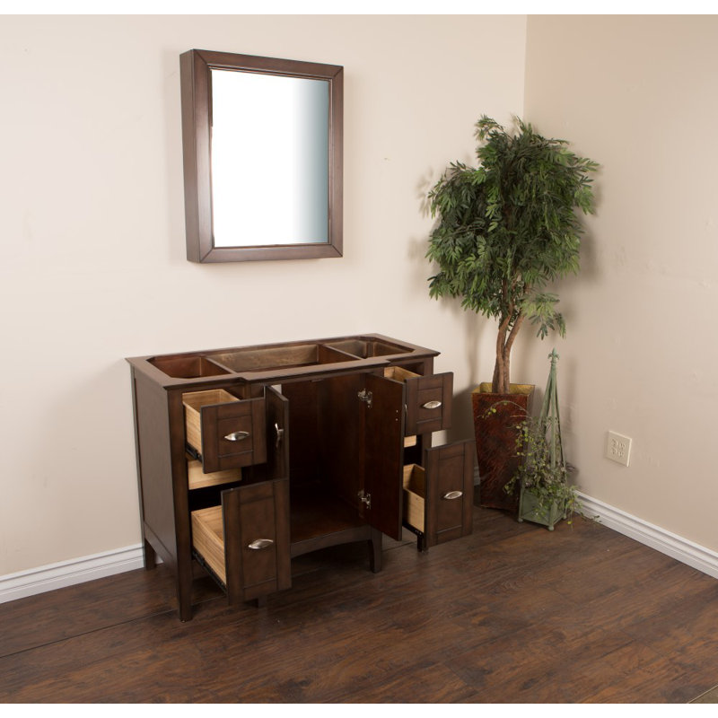 44'' Single Bathroom Vanity Base Only, Sable Walnut