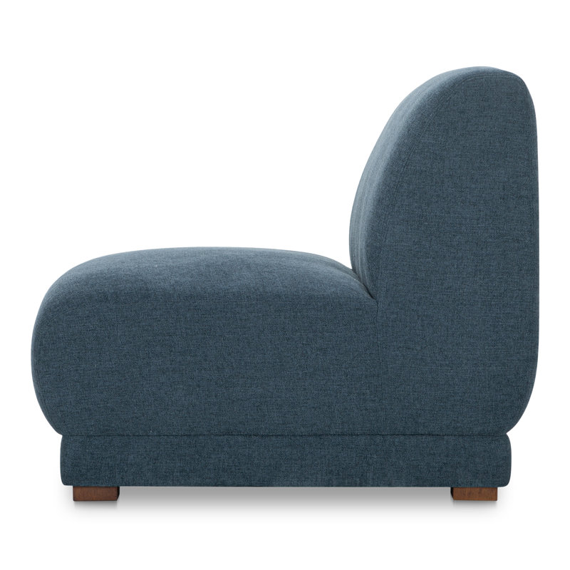 Fraser Slipper Chair Deep Blue, Blue Polyester Blend