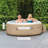 Intex PureSpa 4 Person Inflatable Spa, Multicolor Light, and Headrest (2 Pack)