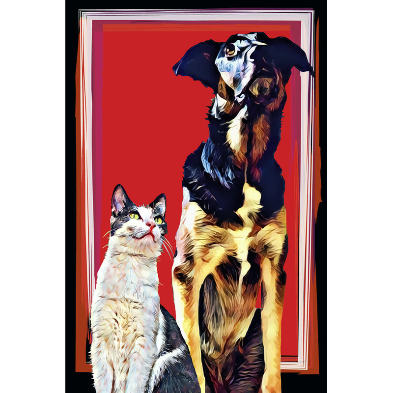 Pop Dog XV by Kim Curinga - Wrapped Canvas Print, 30cm H x 20cm W