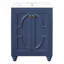 Meuble-lavabo moderne de 24 po avec motif elliptique orné et charnières à fermeture en douceur-129910473